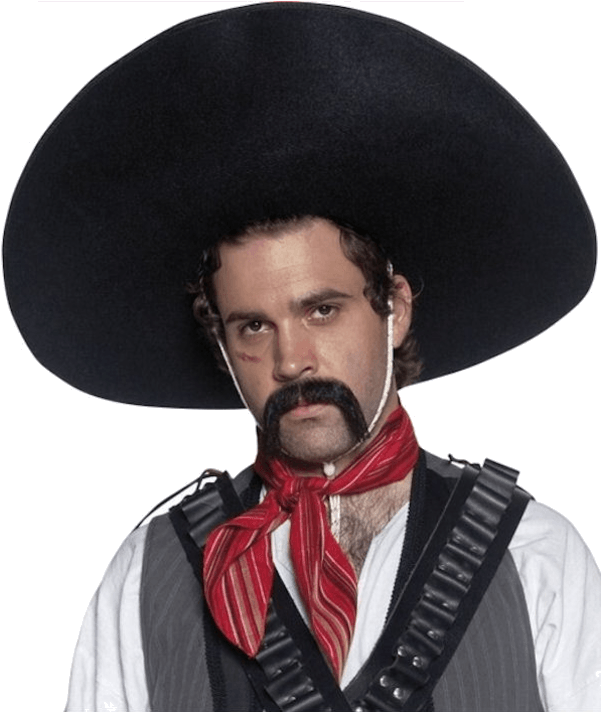 Black Mexican Sombrero " Name="og Description - Mexican Bandit (366x580), Png Download