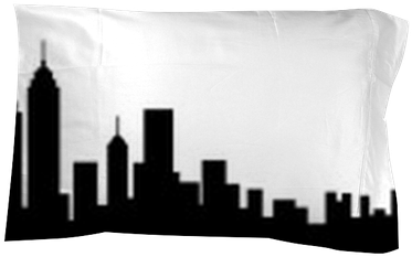 New York City Skyline Silhouette Pillow Sham • Pixers® - Simple New York Skyline Silhouette (400x400), Png Download