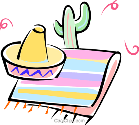 Cactus, Mexican Sombrero, Blanket Royalty Free Vector - Мексика Пнг (480x430), Png Download