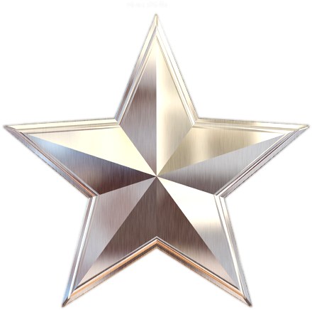 3 Type Of Shooting Star Png Image, Silver Star 3d Png - Silver Star Clipart (610x458), Png Download
