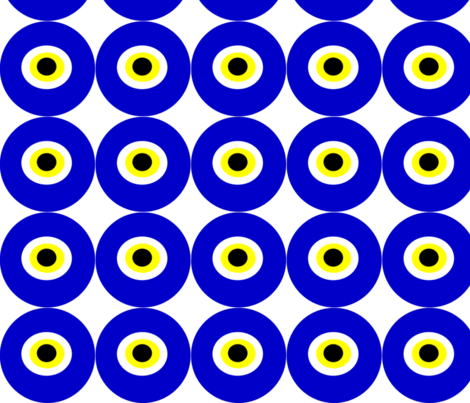 Nazar Evil Eye Fabric By Riyah-li Designs On Spoonflower - Imagenes Discos De Vinilo (470x403), Png Download