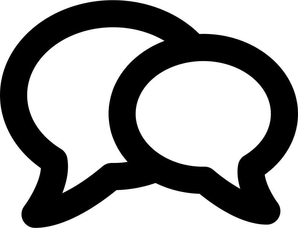 Two Speech Bubbles - Portable Network Graphics (980x750), Png Download