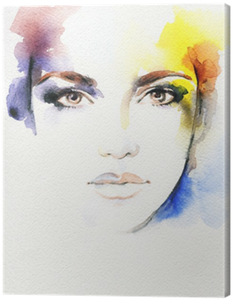 Woman Portrait - Art Print: Ismagilova's Woman Portrait .abstract Watercolor, (400x400), Png Download