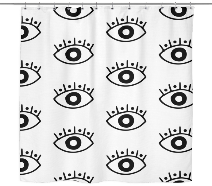Evil Eye Shower Curtain - Throw Pillow (690x690), Png Download