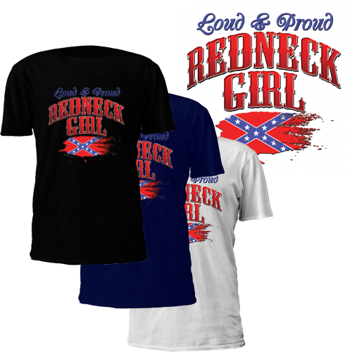 Loud & Proud Redneck Girl T-shirt - He Leads Me Beside Still Waters (500x500), Png Download