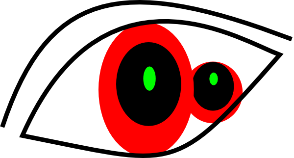 Red Eyes Clipart Transparent - Eye (600x322), Png Download