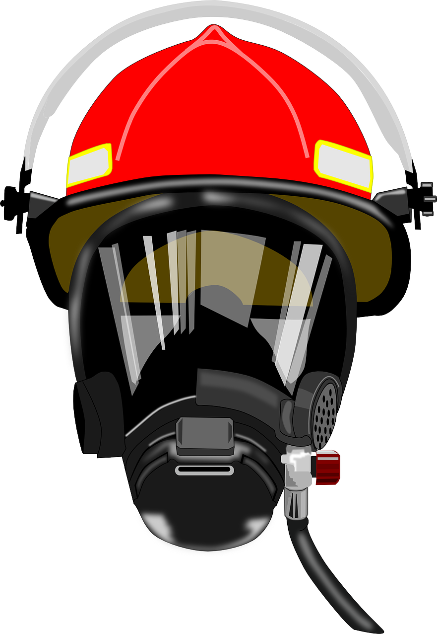 How To Set Use Fire Helmet/mask Clipart (695x900), Png Download