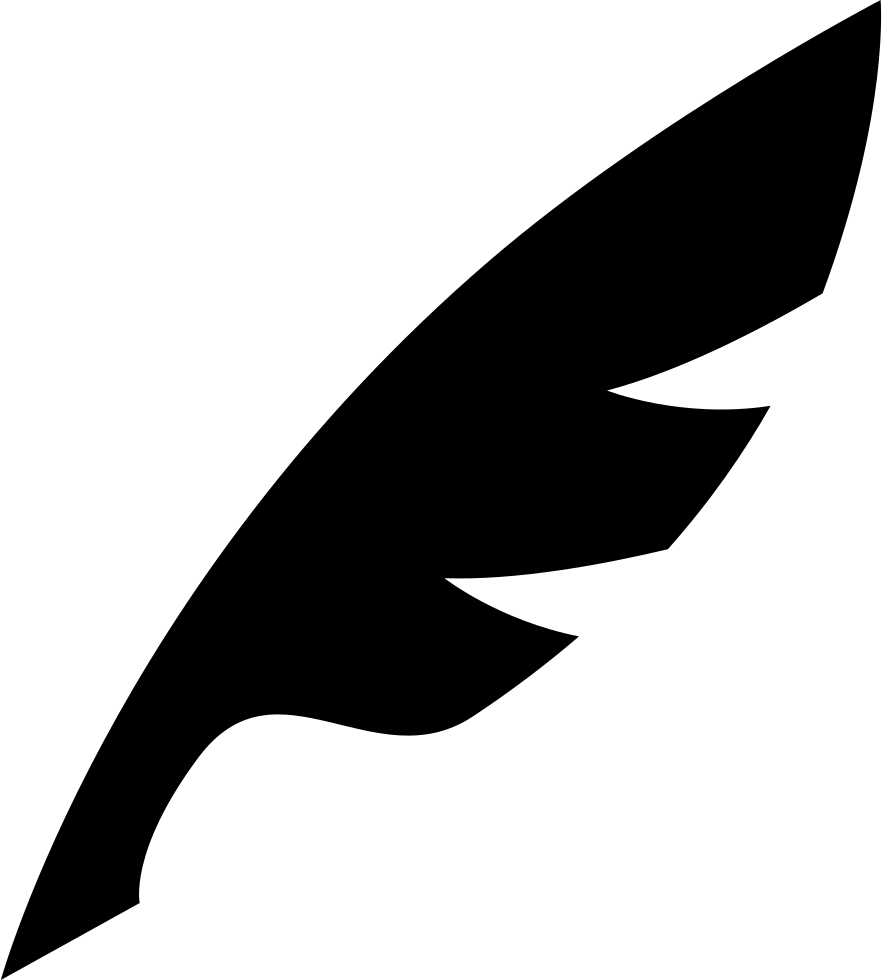 Feather Silhouette In Diagonal Position Comments Feder Silhouette Full Size Png Download Seekpng