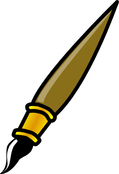 Small - Paint Brush Clip Art (408x596), Png Download