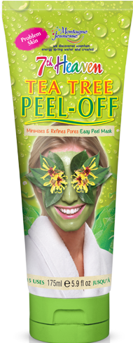 Tea Tree Peel-off Tube - 7th Heaven Tea Tree Peel-off Mask, 10ml (260x488), Png Download