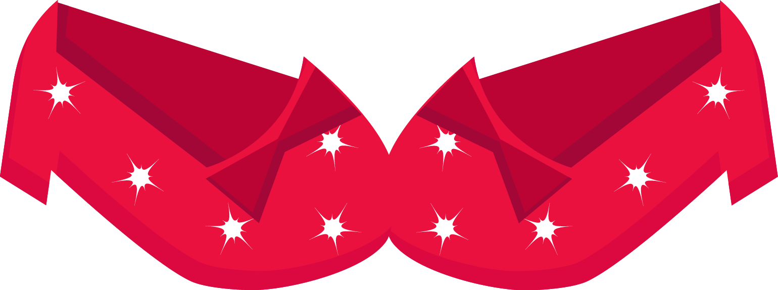 Ruby Slippers Clip Art - Wiz Of Oz Clipart (1540x574), Png Download