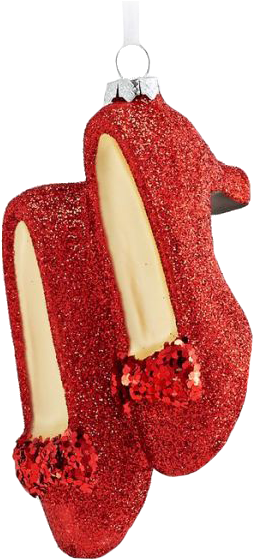 Hallmark Also Released A Set Of Porcelain Ruby Slippers - Ruby Slippers Hallmark Ornament (348x572), Png Download