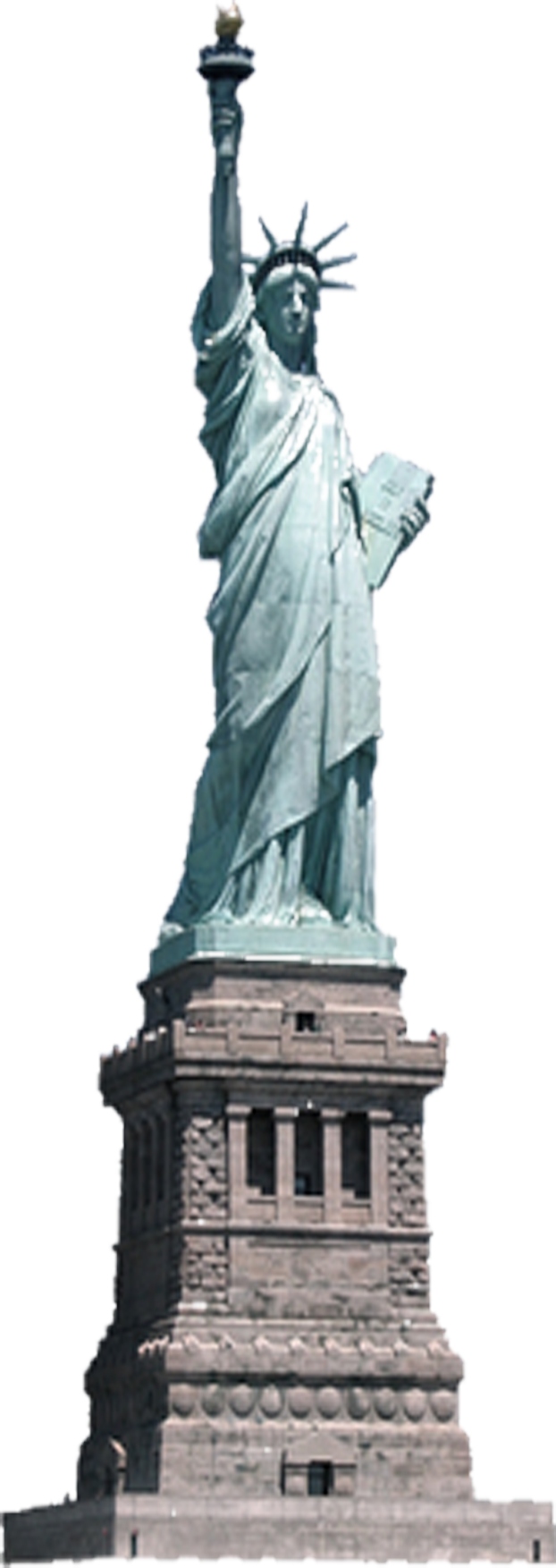 Freedom Statue Png Svg Freeuse Library - Statue Of Liberty (622x1753), Png Download