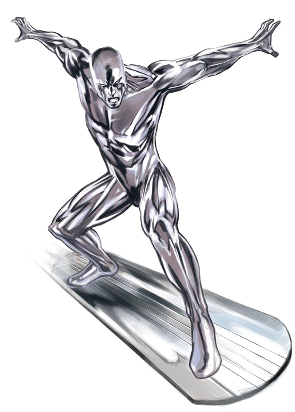 Silver Surfer Png Image Background - Silver Surfer Marvel Avengers Alliance (668x945), Png Download