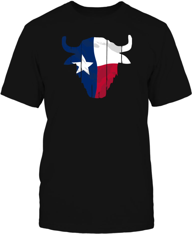 Texas Buffalo Skull Flag T Shirts T-shirt, Texas Buffalo - Iowa Hawkeyes (1000x1000), Png Download