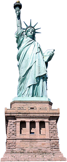 Clip Library Stock Th July Free On Dumielauxepices - Statue Of Liberty (230x554), Png Download