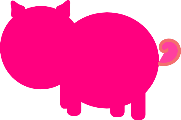 Pink Pig Clip Art - Pig Pink (600x399), Png Download