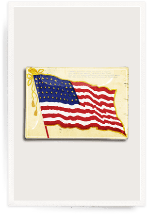 Vintage Flying Flag Decoupage Glass Tray - Flag Of The United States (320x450), Png Download