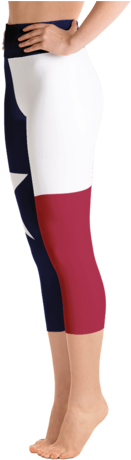 Texas Flag Athletic Capri - Ladybug Leggings - Lady Bug - Yoga Leggings - Print (480x480), Png Download