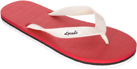 Womens Red Slippa - Flip-flops (600x450), Png Download
