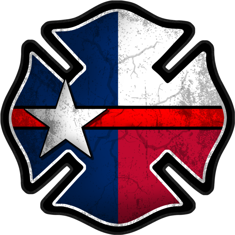 Texas Firefighter Decal - Volunteer Fd Fire Rescue Logo (800x800), Png Download