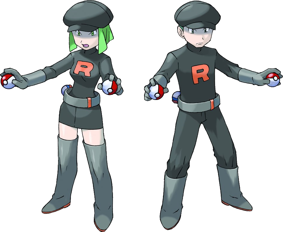 Fr & Lf Rocket Grunts - Team Rocket Female Grunt (950x780), Png Download