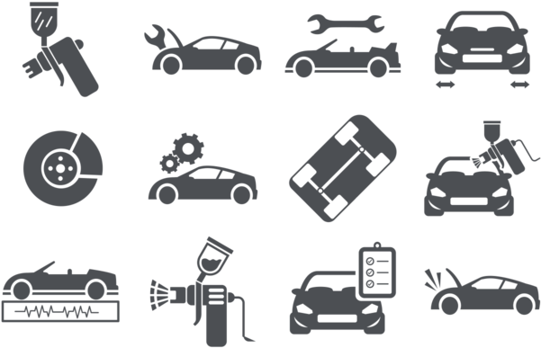 Auto Body Icons Vector - Bottle Green N White Abstract Background Png (700x490), Png Download