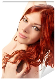 Portrait Of Young Woman With Red Hair Wall Mural • - Girl (400x400), Png Download