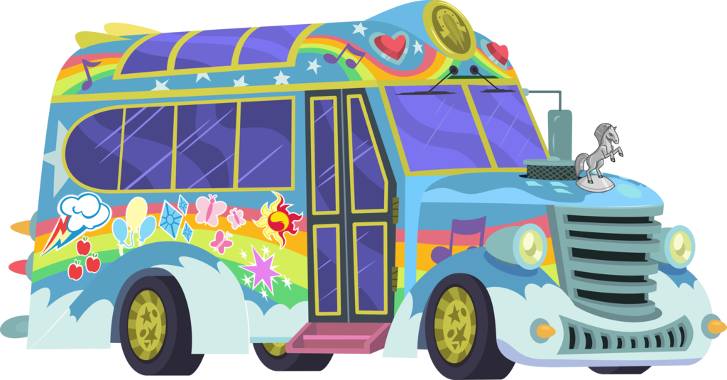 Image Result For Mlp Car Vector - Rainbooms Tour Bus (1024x535), Png Download