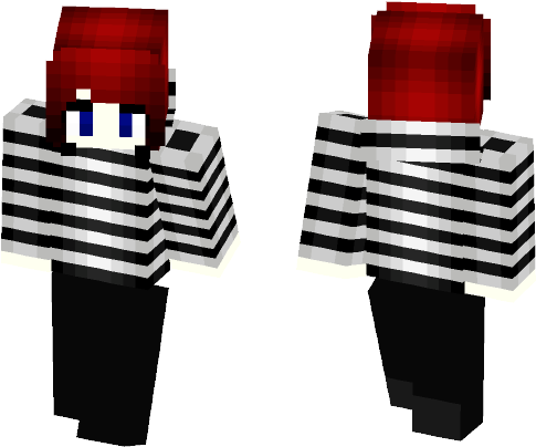 Red Hair Girl - Minecraft Skin John Wick (584x497), Png Download