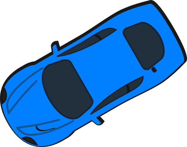Car Clipart Top View (600x472), Png Download