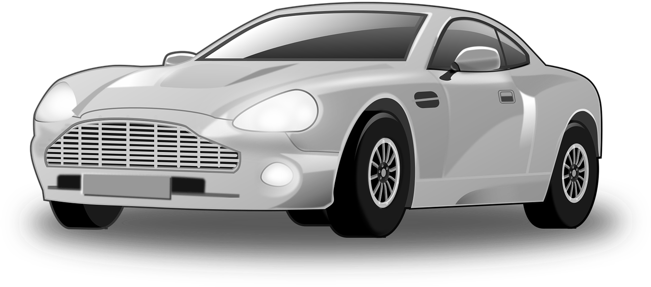 Aston Martin,car,silver Car,sports Car,free Vector - Voiture Libre De Droit Gratuite (1280x640), Png Download