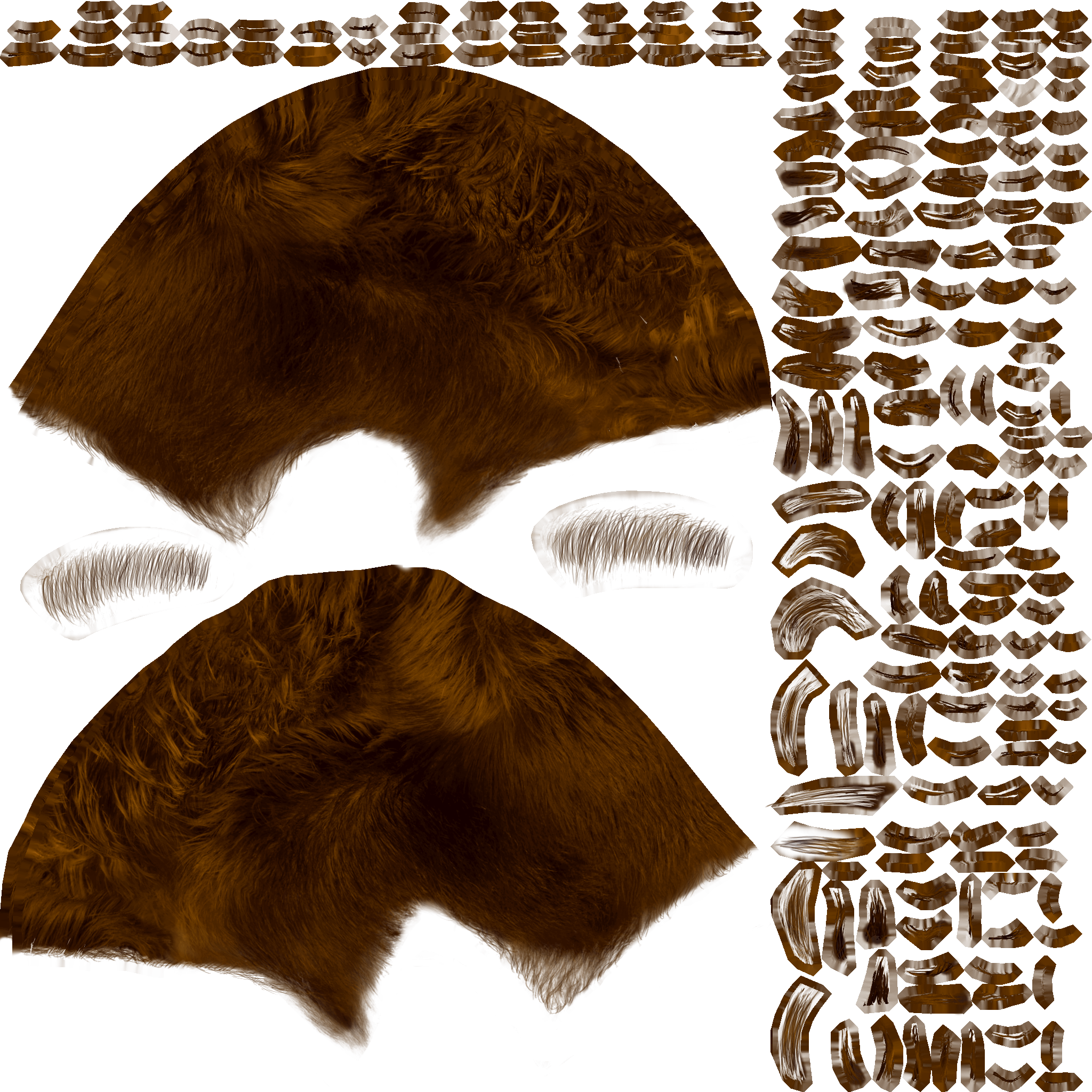 Optional Diffuse Texture - Lace Wig (2048x2048), Png Download