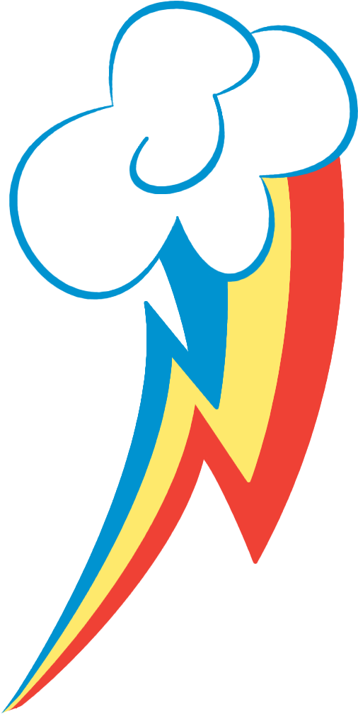 Philiptomkins, Cutie Mark, Rainbow Dash, Safe, Simple - Rainbow Dash Cutie Mark (1024x1024), Png Download