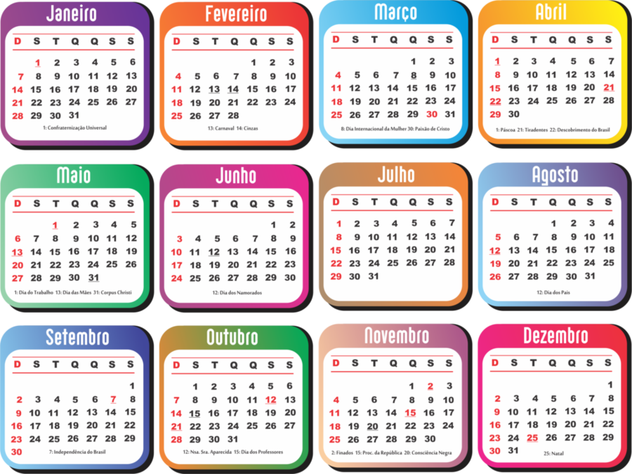 Calendario 2018 Colorido Clipart Calendar - Imagens De Calendario 2018 (900x675), Png Download
