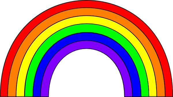 Free To Use Public Domain Rainbow Clip Art - Rainbow Png Transparent Background (600x336), Png Download