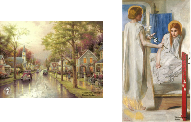 Picture - Dante Gabriel Rossetti Annunciazione (621x398), Png Download