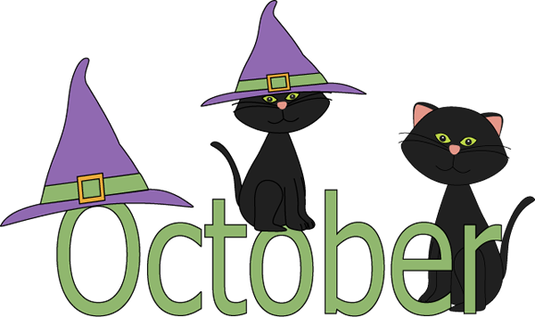 Fall Clipart October Calendar - October Clipart (600x356), Png Download