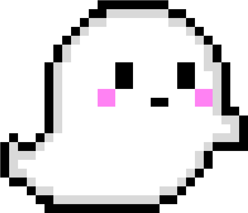 Cute Ghost - Pixel Cute (1230x1080), Png Download