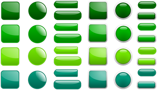 Button Icon Oblong Square Round Green Butt - Square (604x340), Png Download