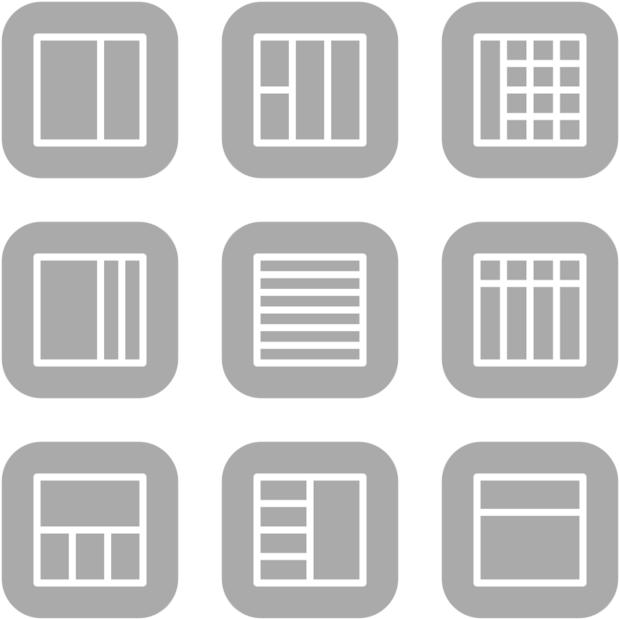 Layouts Outline Icon In Style Flat Rounded Square White - Landesbetrieb Bau Und Immobilien Hessen Logo (660x660), Png Download