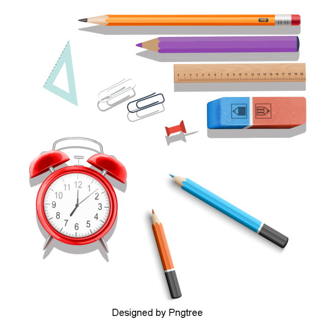 Beautiful Cartoon Cute School Supplies Stationery, - School (640x640), Png Download