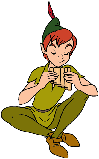Peter Pan Clip Art - Peter Pan Sitting (331x533), Png Download