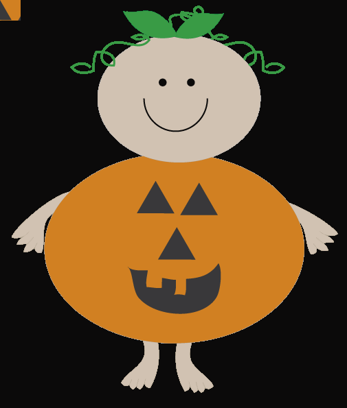 Free Halloween Clip Art Pumpkins, Spiders, Ghosts Cute - Pumpkin (505x595), Png Download