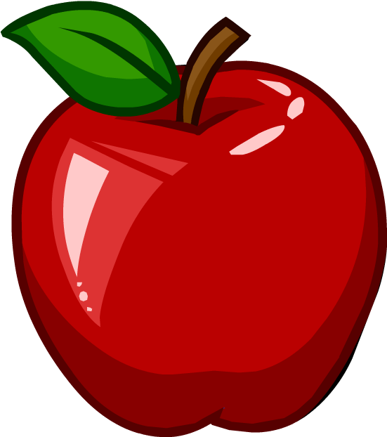 Apples Png Cartoon Clip Royalty Free Stock - Red Apple Drawing (621x621), Png Download
