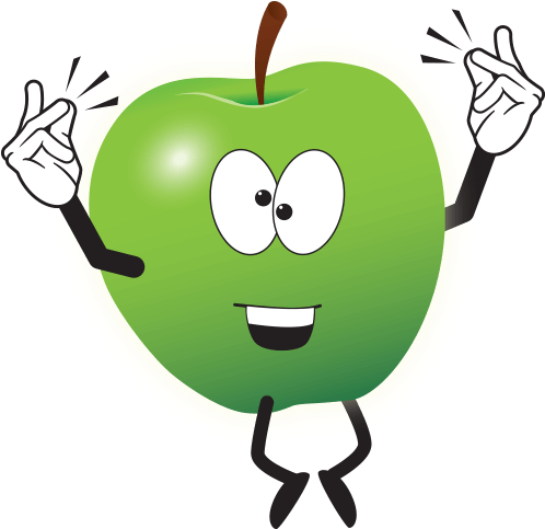 Expand To Explore - Cartoon Green Apple Png (514x497), Png Download