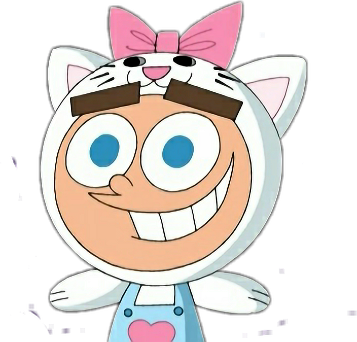 Timmyturner Padrinhosmágicos Thefairlyoddparents Tumbl - Fairly Odd Parents Timmy Kitty (704x674), Png Download