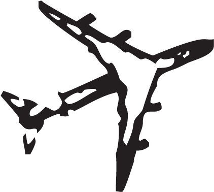 Airplane Stamp Postmark Wall Art Decal - Airplane Stamp Png (451x451), Png Download