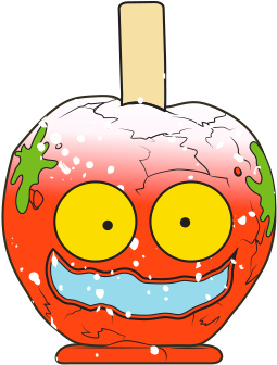 Sloppy Toffee Apple Light Red - Grossery Gang Frozen Stiff (400x400), Png Download