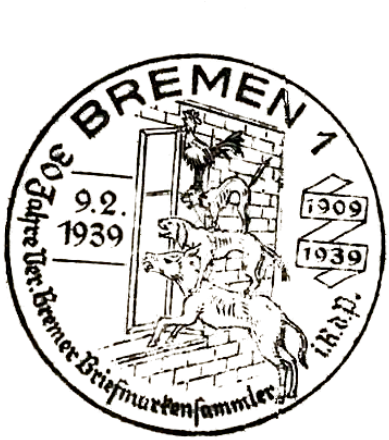 Special Postmark Used In Bremen - Cartoon (490x480), Png Download